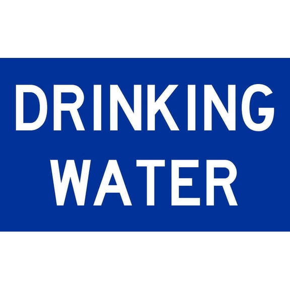 5in x 3in Drinking Water Decal Vinyl Decals Stickers Sign Safety