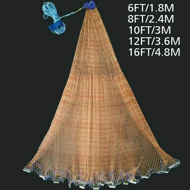 Filet de Pêche Appât Facile Lancer Main Jeté Filet Filet de Pêche B 4.2M Sans Anneau