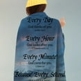 thumbnail image 3 of Scripture Verse Baby Blanket Blue Flannel Throw Blanket Inspirational Gifts for Christian Friends Faith Super Soft Lightweight Cozy Blanket for Couch Bed Blankets 50x60 inch, 3 of 6