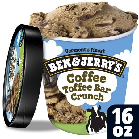 Ben & Jerry's Ice Cream Coffee Toffee Bar Crunch 16 oz