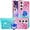 Pink Green, variant on for Samsung Galaxy S25 Plus (Not S25)/ S24 Plus Quicksand Case with Ring Kickstand, Bling Cute Glitter Flowing Liquid Floating Sparkle Cover for Samsung Galaxy S25 Plus. JB-Green Purple