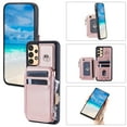 thumbnail image 6 of Compatible with Samsung Galaxy A52 4G/5G PU Leather Clasp Flip Zipper Purse Case, with Shoulder Strap Lanyard for Women Credit Card Holder Cell Accessories Phone Cover for Samsung Galaxy A52, Rosegold, 6 of 9
