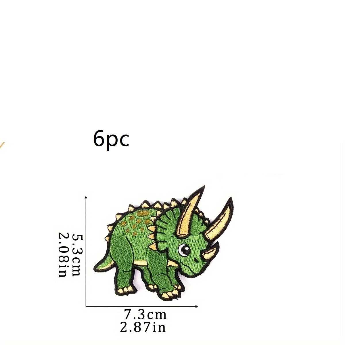 1 set of embroidered cartoon triceratops clothing iron-on patches, suitable for clothing backpacks cute triceratops iron-on cloth patches