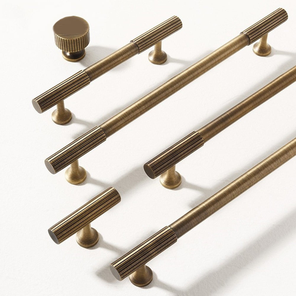 yaaqii Brass Handle Exposed Antique Brass Furniture Handle Drawer Cabinet Door Handle