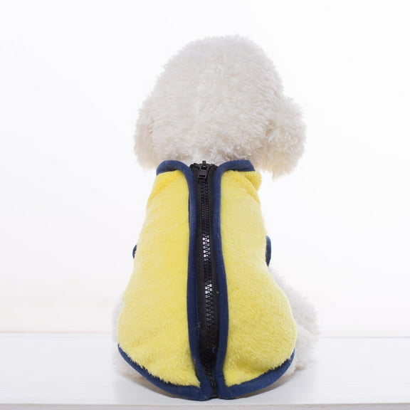 Pet Cat Dog Clothes Zipper Double Sided Plush Vest Jacket Sweater Pet Sweater DOPI