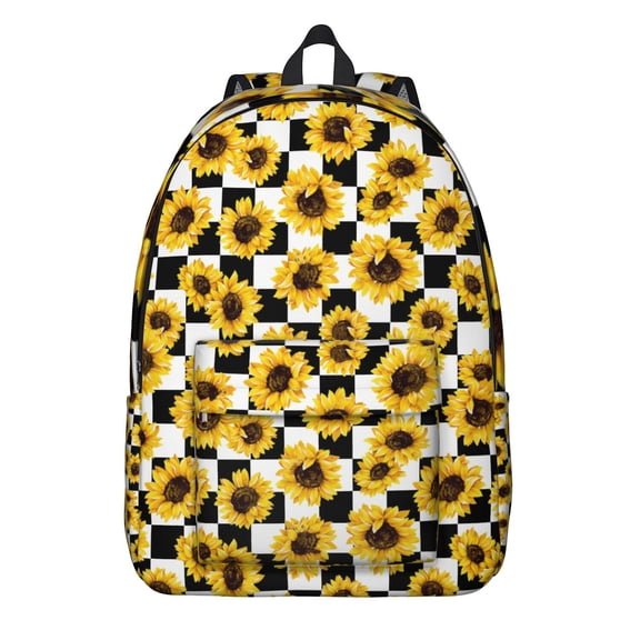Radiant Sunflower Print Backpack with Dedicated Device Protection, Versatile School Companion, Comfortable Design, Encouraging Gift