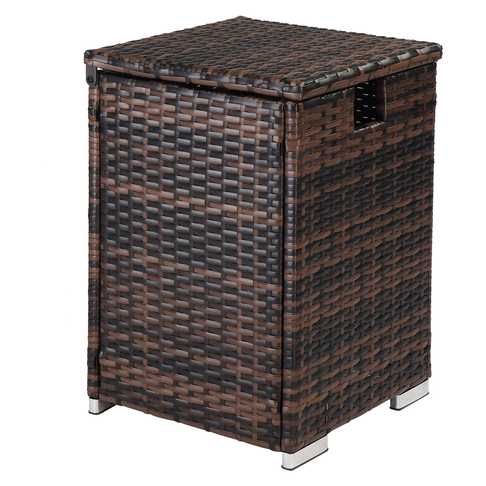 GoDecor Wicker Tank Fire for Gas Fire Pits, Rattan Propane Tank, Brown Gradient