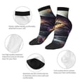 thumbnail image 3 of Goofa Astronaut Cat Pattern Non Slip Socks with Grips for Elderly, Crew Socks Yoga Hospital Socks Cushioned Sole Gripper Socks for Men Women, 3 of 5