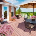 thumbnail image 4 of 6 Bundles Artificial Flowers Outdoor UV Resistant Silk Flowers No Fade Fake Outside Flowers Plastic Greenery Faux Shrubs Garden Porch Window Box Home Decoration (Pink), 4 of 8