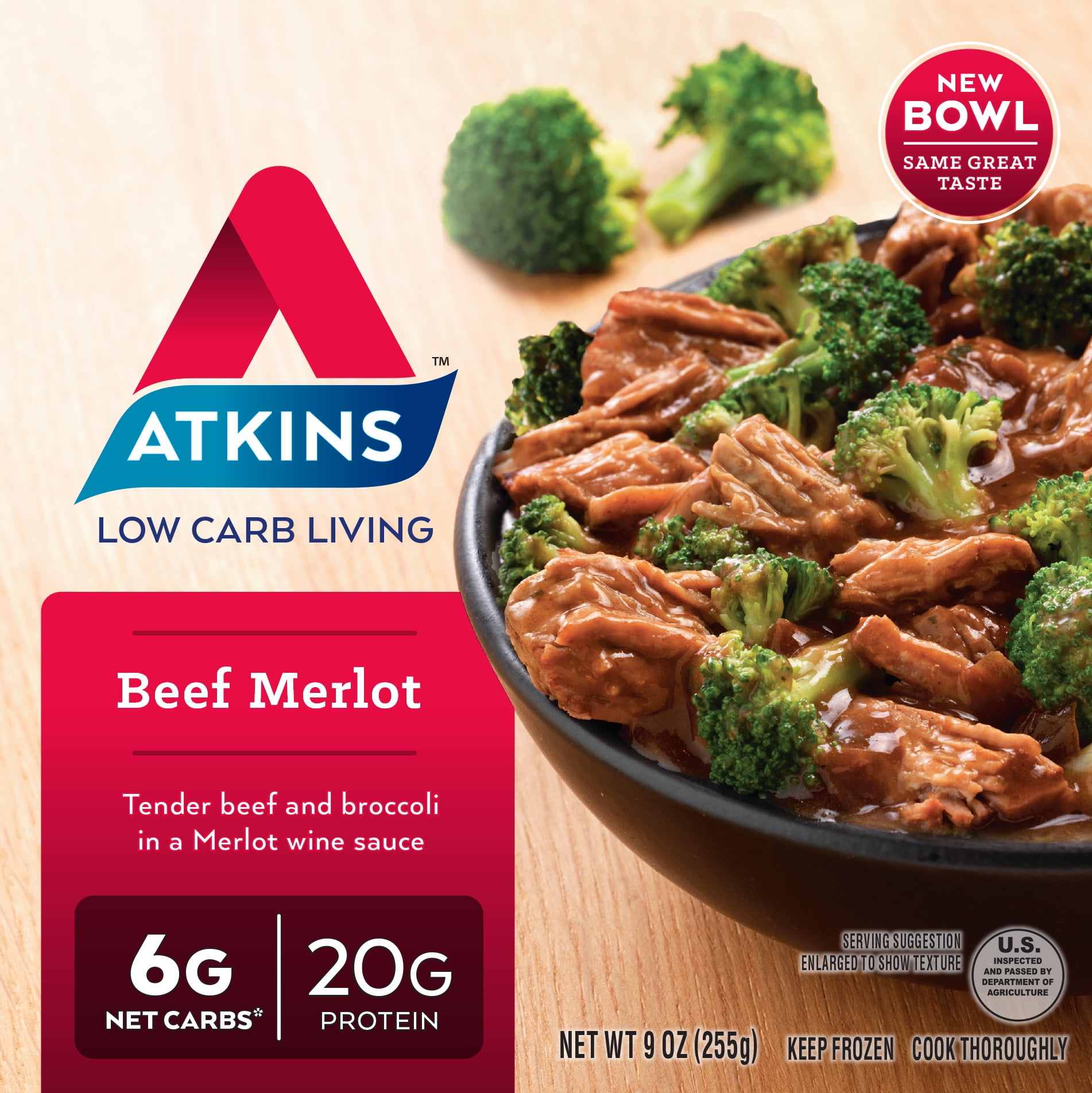 Atkins Beef Merlot 9 Oz. (Frozen)