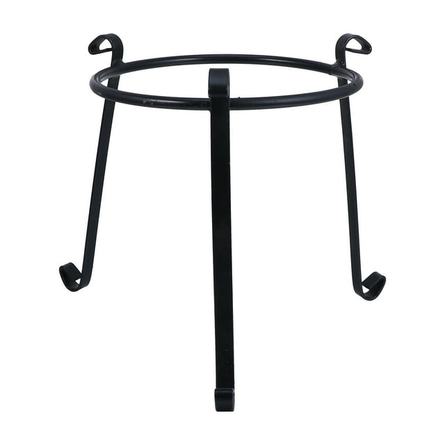 Support pour Plantes en Fer Noir pour Étagère de Rangement, Support pour Pots, Présentoir, 3 Points de Support, Stable