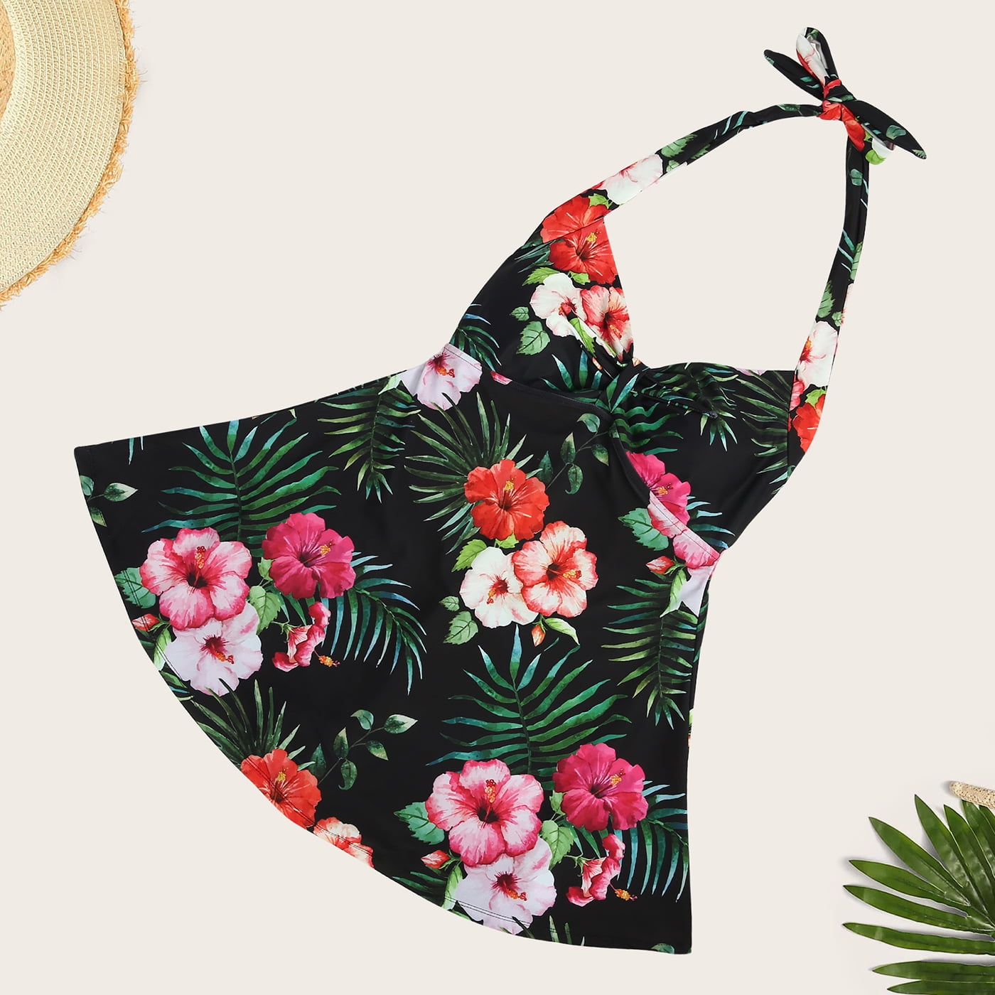 hde lemon women's one piece swimdress plus size tummy control