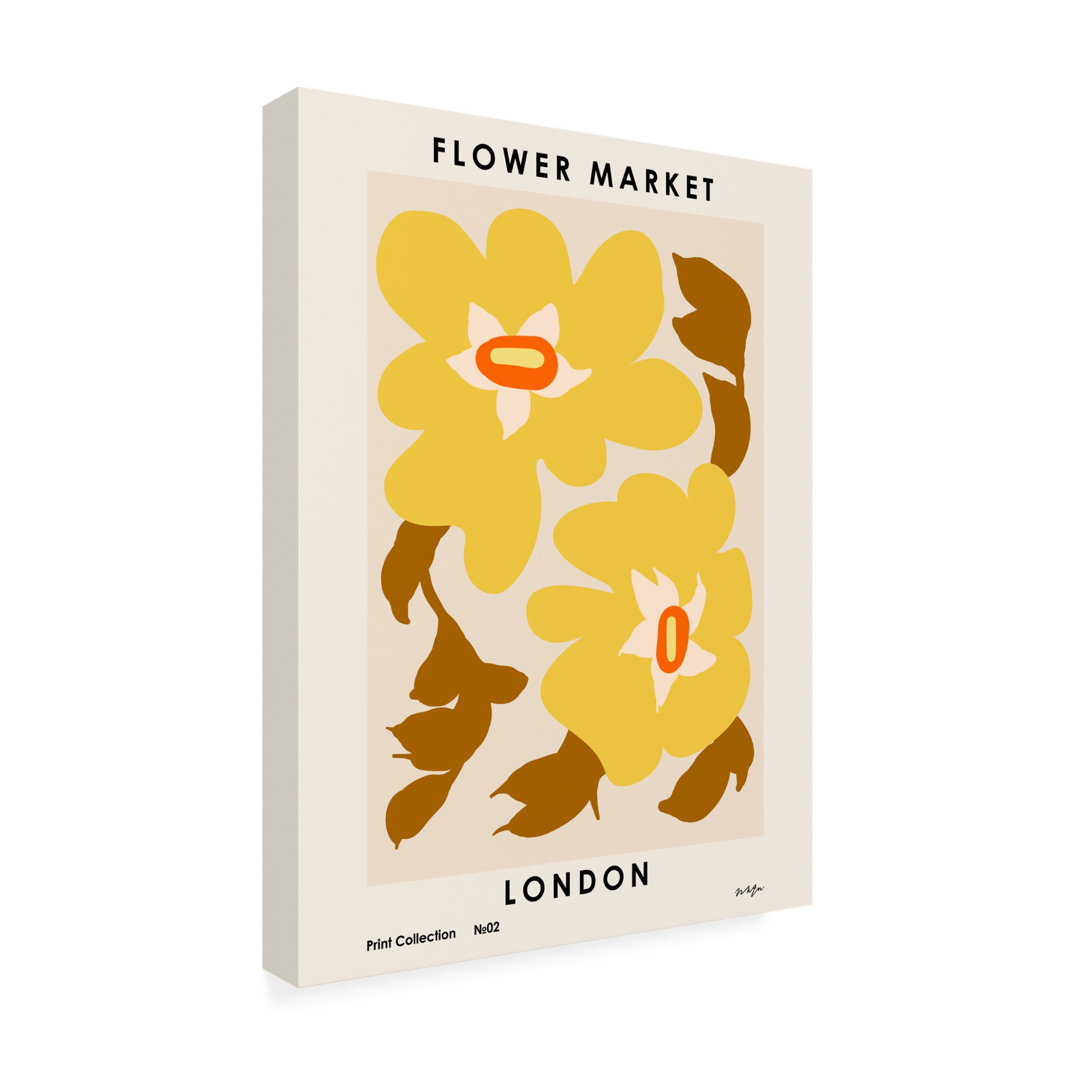 Trademark Fine Art NKTN  Flower Market. London Canvas Wall Art