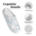 thumbnail image 5 of Goofa Rabbit And Star Print Womens Mens Cotton Lightweight House Slippers , Washable Home Slippers,Indoor Comfy Bedroom Cozy Slippers-40/41, 5 of 7