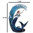 thumbnail image 3 of Fantasy Water Elemental Sea Mermaid Sorceress Riding Ocean Waves Figurine, 3 of 11