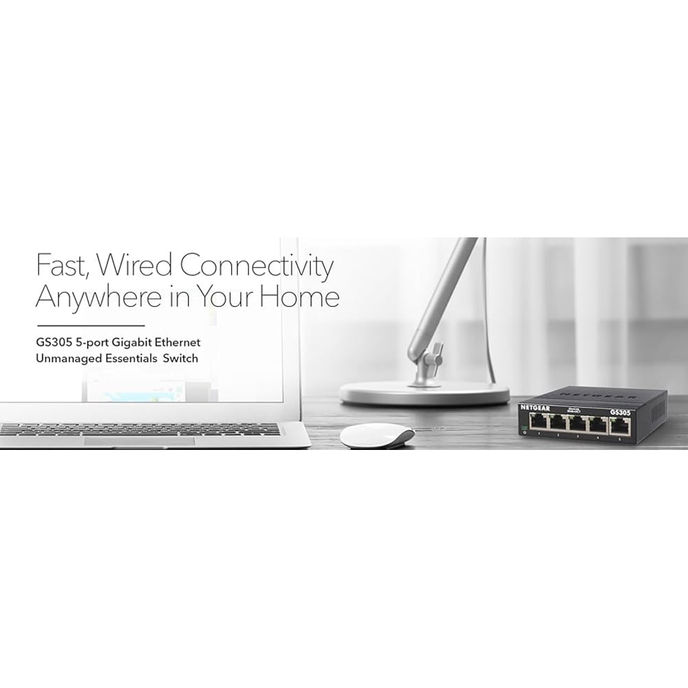 Netgear 5-Port Gigabit Ethernet Unmanaged Essentials Switch (GS305)