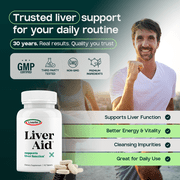Liverite Liver Aid 90 Tablets -Advanced Liver Support with 17 Amino Acids, Choline and Phospholipids, Supports Healthy Liver Function and Metabolism, Natural Cleansing and Digestion.