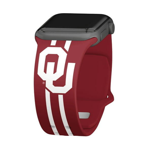 Oklahoma HD Stripes Logo Unisex Watch Band for Apple Watch, 42/44/45/49mm(46mm Series 10) Short by Affinity Bands