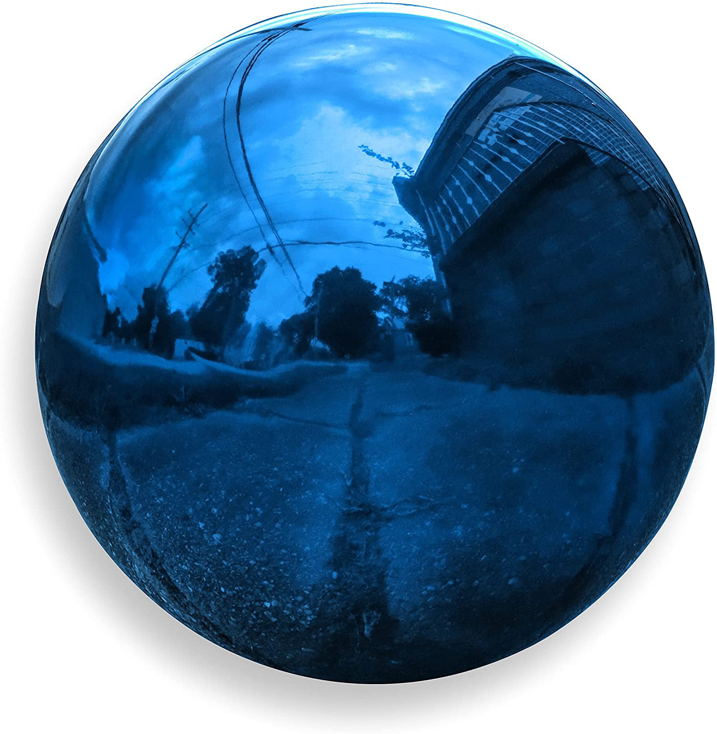 Trademark Innovations Stainless Steel Blue Gazing Mirror Ball, 10