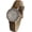 Brown, variant on Collections Japanese Quartz Elegant Women's 34mm Case Patterned Dial Rhinestone Bezel Casual Leather Strap Watch