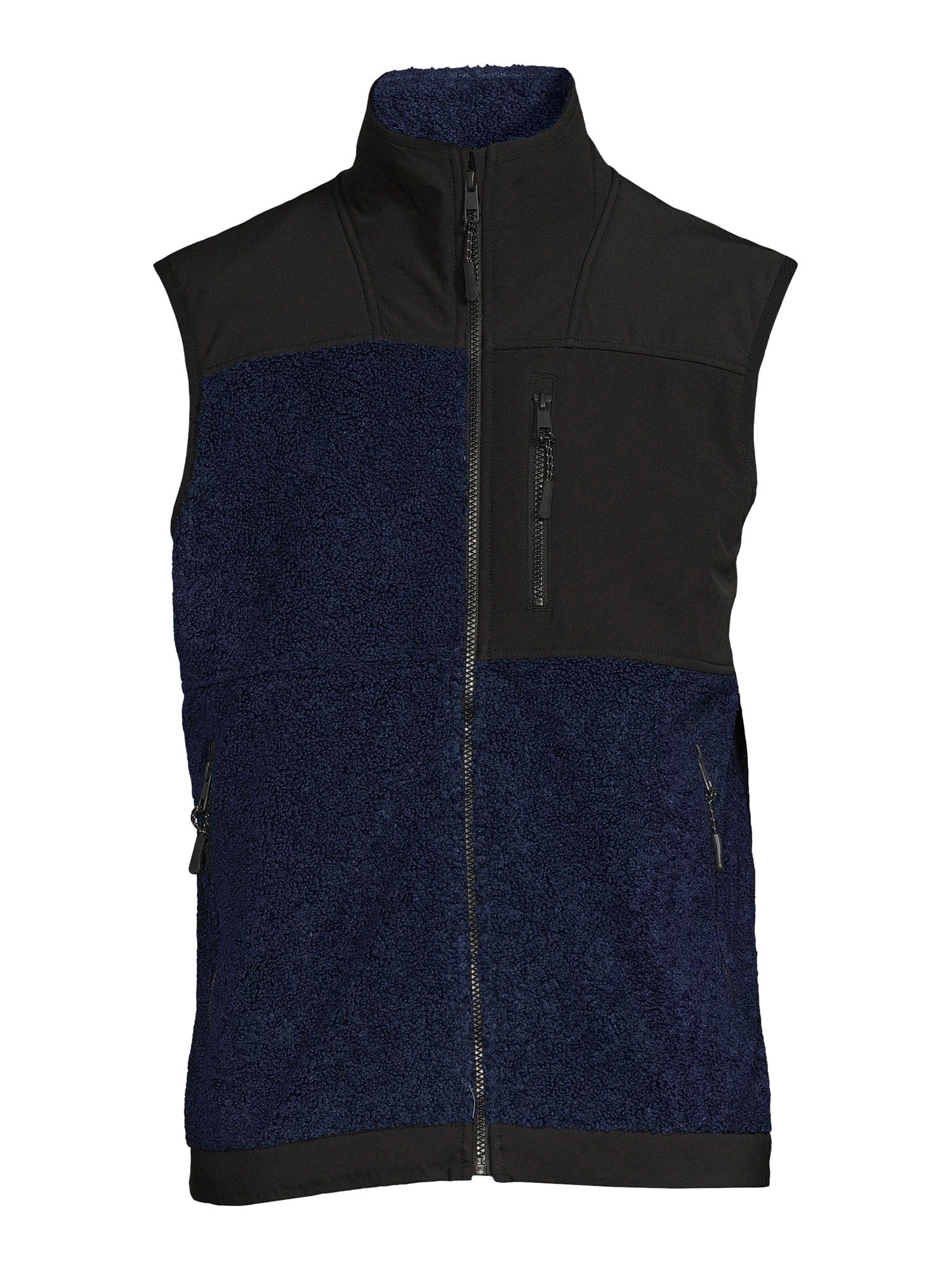 Russell Men's & Big Men's Faux Sherpa Vest, Sizes up to 3XL