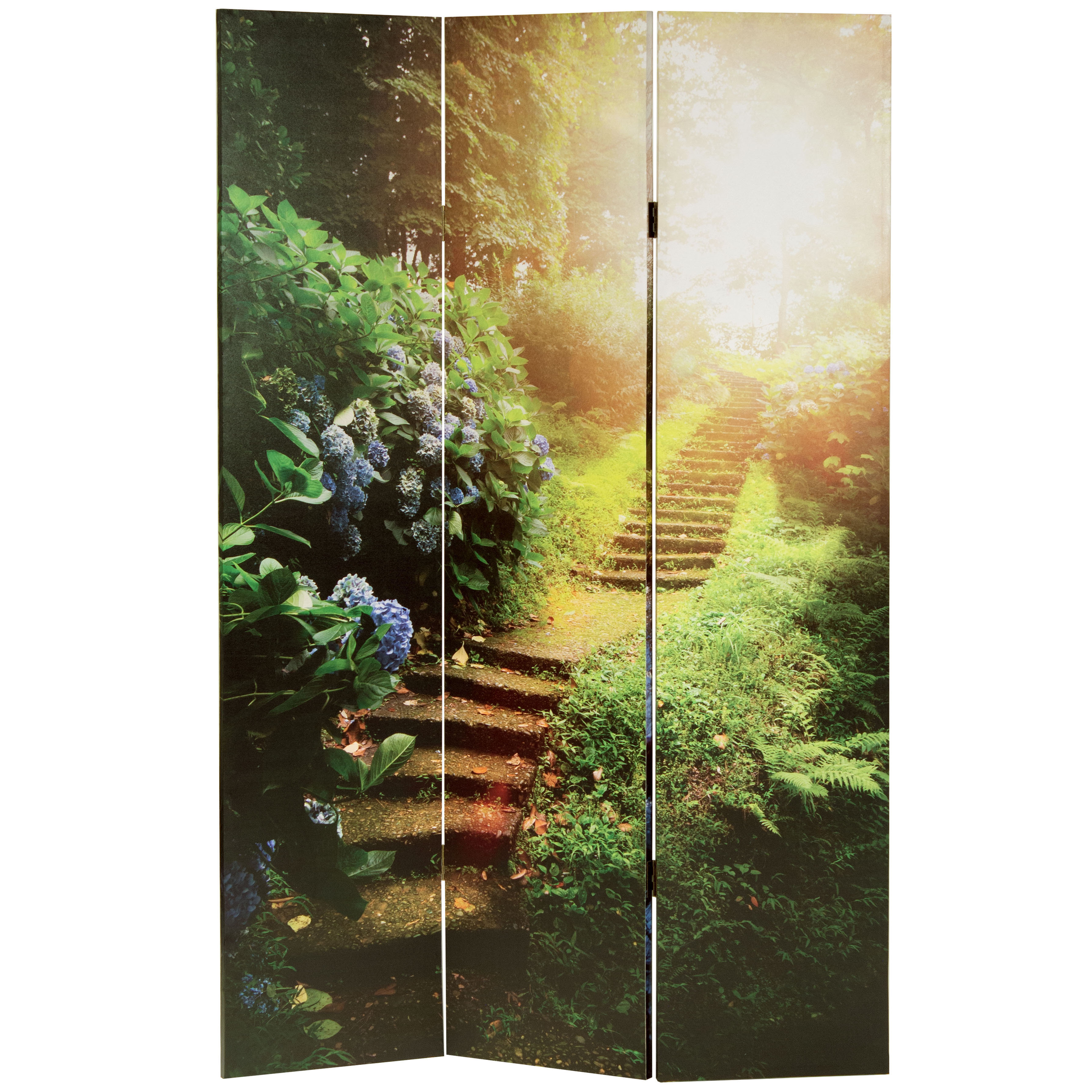 Oriental Furniture 6 ft. Tall Double Sided Stairway to Heaven Canvas Room Divider