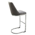 thumbnail image 6 of Vogue Set of (2) Bar Height Chairs in Grey Velvet with Polished Silver Metal Base by Diamond Sofa, 6 of 8