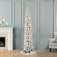 thumbnail image 4 of Pre-Lit 5' Flocked Pencil Alpine Artificial Christmas Tree with 70 Lights, Green, 4 of 5