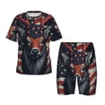 thumbnail image 1 of Balery Modern USA Deer Head Conjunto de Pijama Infantil de Manga Corta con Estampado – Ropa de Dormir de Algodón Suave-Medium, 1 of 6