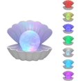 thumbnail image 1 of GFDYREE Redigle RGB 8 Colors Changing Pearl Shell Mood Lamps, Clamshell Mist Night Lights, Table Bedside LED Lamp Suitable for Breastfeeding, Camping, Family Decoration, Birthday Christmas V, 1 of 6
