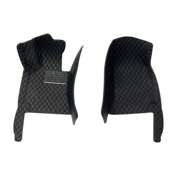 leadwolf 2Pcs Front Car Floor Mats Carpet Custom Fit for Dodge,Charger 2011-2023 2 Seats Floor Mats All Weather PU Leather Black