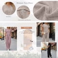 thumbnail image 6 of SUNBS Lounge Sets for Women 2 Piece Summer Henley Sweatsuit Travel Vacation Airport Outfits Pajamas Sets, 6 of 9