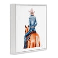 thumbnail image 3 of Stupell Industries Southwestern Glitzy Cowgirl & Horse White Framed Giclee Art, 17 x 17, by Amanda Greenwood, 3 of 8