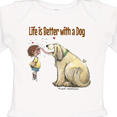 thumbnail image 4 of Inktastic Life is Better with a Dog Boys or Girls Long Sleeve Baby Bodysuit, 4 of 5