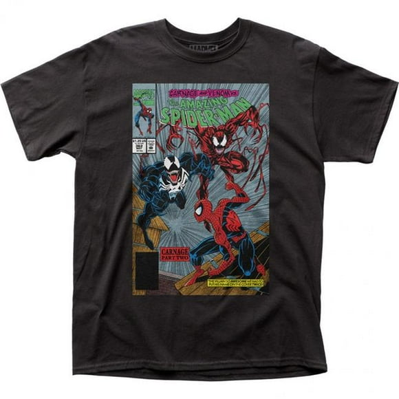 Spider-Man 810628-2xlarge Spider-Man Venin Vs Carnage Couverture Comique Partie Deux T-Shirt - 2XL