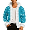 thumbnail image 6 of KHONTS Christmas Graphic Printed Costume for Men Furry Costume Xmas Oversized Cosplay Fleece Lined Outfits Sky Blue M, 6 of 6