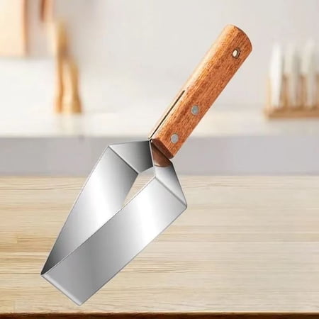 Wooden Handle Multi-Purpose Fruit Cutter: Heavy-Duty Slicer for Watermelon Melons & Cheeses (Kitchen Prep Essential)