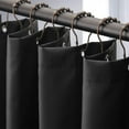 thumbnail image 2 of Black Shower Curtain Liner, Black Fabric Shower Liner, 2-in-1 Bathroom Shower Curtain and Liner, 12 Grommet Holes, Water Proof, Machine Washable, Hotel Quality, 72 x 72 Inches, 2 of 8