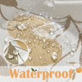 thumbnail image 3 of Floral Shower Curtain, Blue Flower Shower Curtains for Bathroom, Vintage White Waterproof Fabric Shower Curtain Elegant Luxury Plant Shower Curtain Set with Hooks (Pomegranate Blue 72x72), 3 of 6