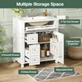 thumbnail image 5 of Euroco Bathroom Vanity Cabinet with Ceramic Sink Basin, 30 Inch, Storage Cabinet with Soft Close Doors and Door Organizer, 5 of 9