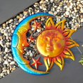 thumbnail image 4 of Decoración de pared para exteriores con sol de metal de 18.0 in con luna y estrellas, colgante para interior, patio, jardín, valla, terraza, patio, piscina, decoración de pared para sala de estar, do, 4 of 5