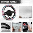 thumbnail image 4 of Uorisanigo Hibiscu 15 Inch Steering Wheel Cover for Women Modern Car Steering Wheel Protector for Winter Fluffy Car Steering Wheel Cover for Most Vehicle Replacement Car Decor Gift for Mom, 4 of 8