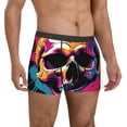 thumbnail image 4 of Salouo Colorful Skull Print Men's Boxer Briefs,Breathable Underwear Elastic Waistband Briefs for Men -X-Large, 4 of 8