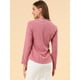thumbnail image 5 of Blusa con volantes y lazo Allegra K Corazones rosados M para mujer, 5 of 6