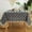 Dark Grey, variant on Cream Table Cloth with Blue Daisy Floral, Cotton Linen Rustic Tablecloths Burlap Table Cloths for Kitchen Dining Christmas Table Cloth for Square Round Tables(55x55Inch)