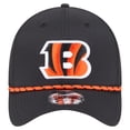 thumbnail image 2 of Men's New Era Black Cincinnati Bengals Perforated 39THIRTY Flex Hat, 2 of 5