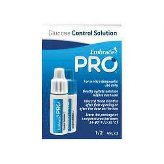 Embrace Pro Blood Glucose Control Solution Level 1 & 2 2 X 4 mL ALL02AM0210 2 Vial