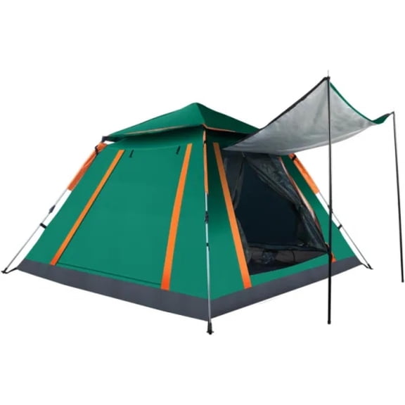 SmartSpace 4-5 Person Camping Tent with Rainfly & Mosquito-Proof Windows, 7.05x7.05ft Foldable Waterproof Tent for Hiking, Fishing, Picnic & Family Outdoor - Easy 15-Min Setup, Lightweight Carry Bag