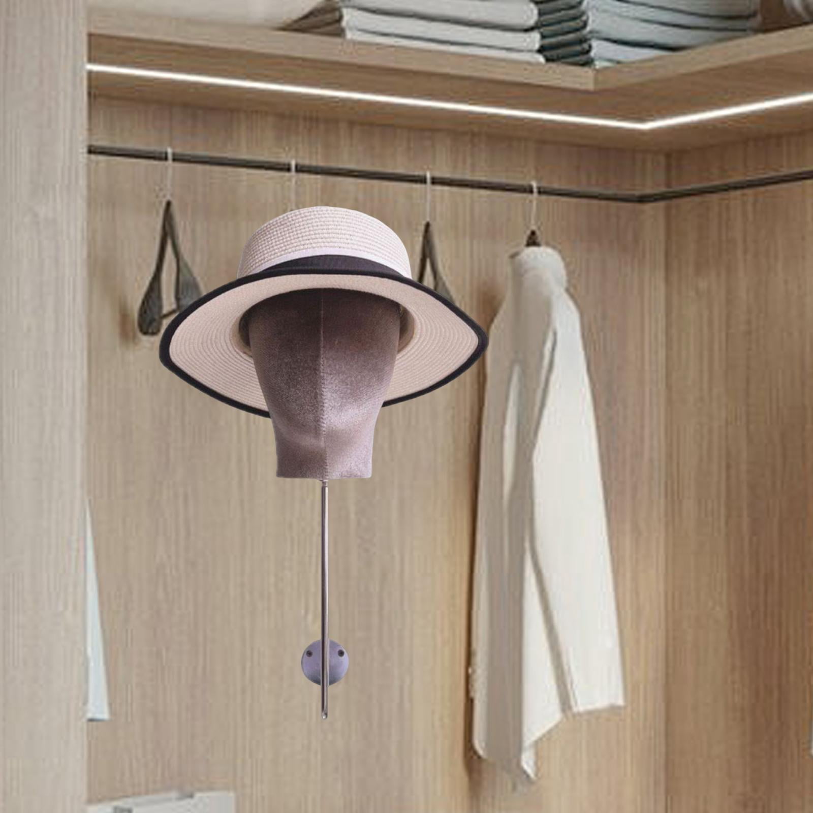 Serenable Mannequin Head Model, Hat Display, Mannequin Head, Modern Fashionable Portable Storage Rack for Making Styling Shopping Malls Gray