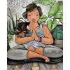 thumbnail image 1 of Cuadros Decorativos Pintura de diamante 5D meditando mujer gorda taladro redondo completo pared DIY arte artesanal Sywqhk Nuevos Originales, 1 of 9